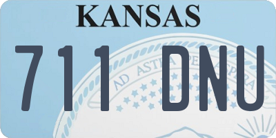 KS license plate 711DNU
