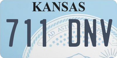 KS license plate 711DNV