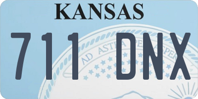 KS license plate 711DNX