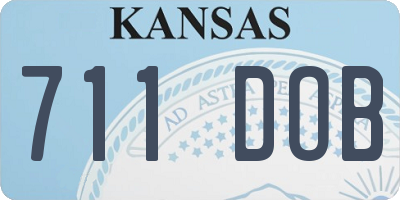 KS license plate 711DOB