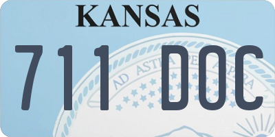 KS license plate 711DOC