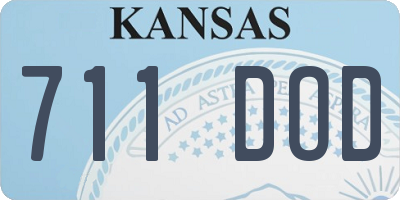 KS license plate 711DOD