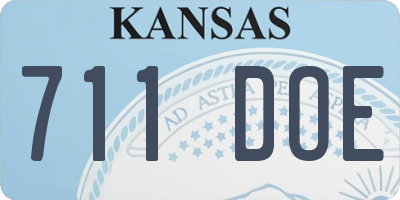 KS license plate 711DOE