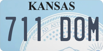 KS license plate 711DOM