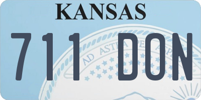KS license plate 711DON