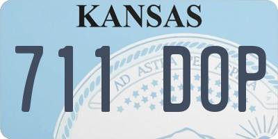 KS license plate 711DOP