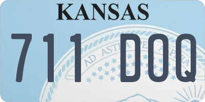 KS license plate 711DOQ