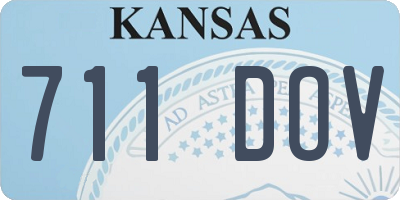 KS license plate 711DOV