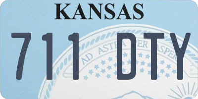 KS license plate 711DTY