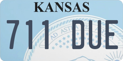 KS license plate 711DUE