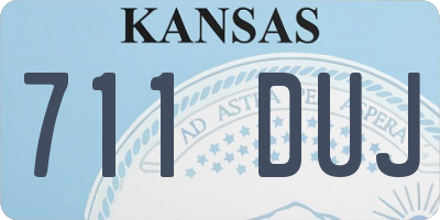 KS license plate 711DUJ