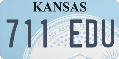 KS license plate 711EDU
