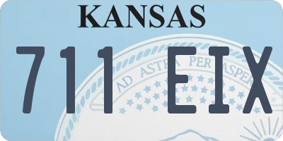 KS license plate 711EIX