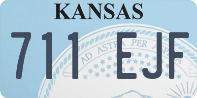 KS license plate 711EJF