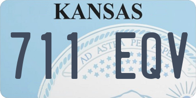 KS license plate 711EQV