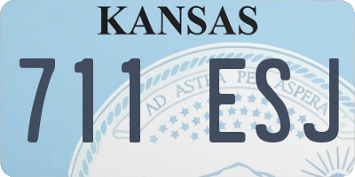 KS license plate 711ESJ