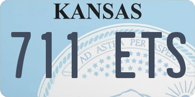 KS license plate 711ETS