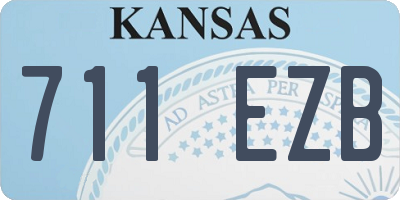 KS license plate 711EZB