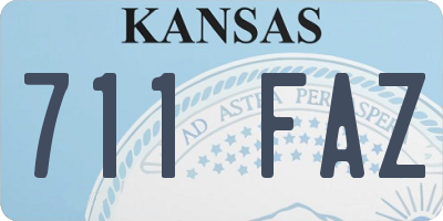 KS license plate 711FAZ