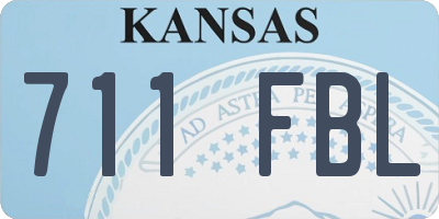 KS license plate 711FBL
