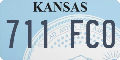 KS license plate 711FCO