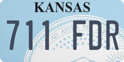 KS license plate 711FDR
