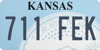 KS license plate 711FEK