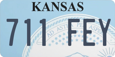 KS license plate 711FEY