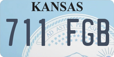 KS license plate 711FGB