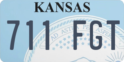 KS license plate 711FGT