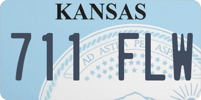 KS license plate 711FLW
