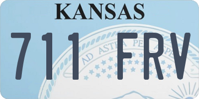 KS license plate 711FRV