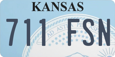 KS license plate 711FSN