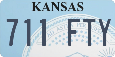 KS license plate 711FTY