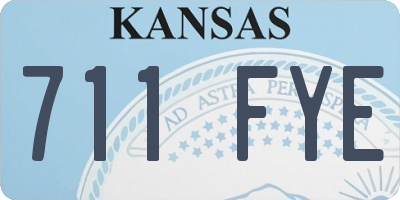 KS license plate 711FYE