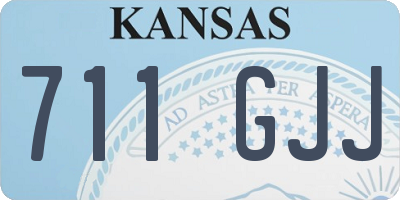 KS license plate 711GJJ