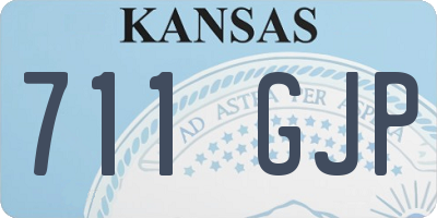 KS license plate 711GJP