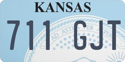 KS license plate 711GJT