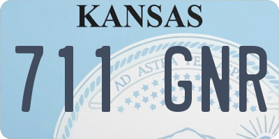 KS license plate 711GNR