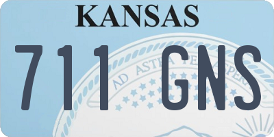 KS license plate 711GNS