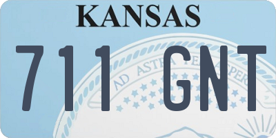KS license plate 711GNT