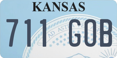 KS license plate 711GOB