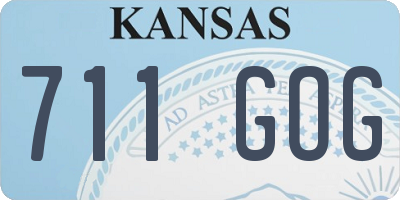 KS license plate 711GOG
