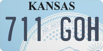 KS license plate 711GOH