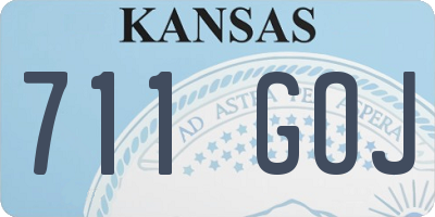KS license plate 711GOJ