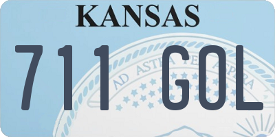 KS license plate 711GOL