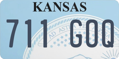 KS license plate 711GOQ