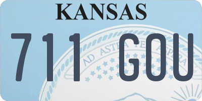 KS license plate 711GOU