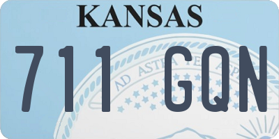 KS license plate 711GQN
