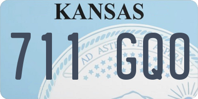 KS license plate 711GQO